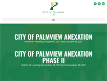 Tablet Screenshot of cityofpalmview.com